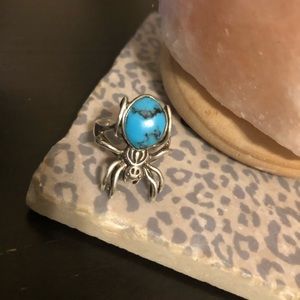 Sterling Silver Turquoise Spider Ring